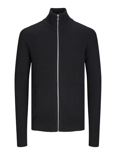 JACK&JONES Jjpannel Knit Zip Cardigan Aw24, schwarz, S von JACK & JONES