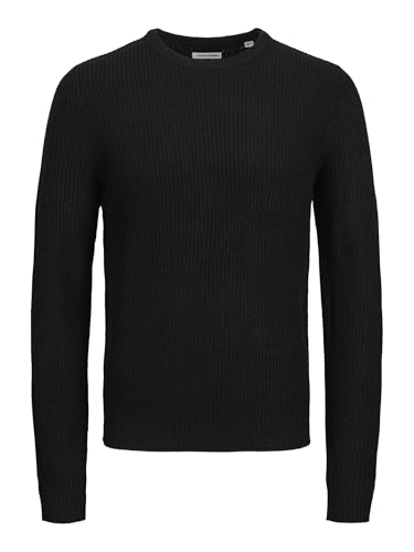 JACK & JONES Herren Jjelewis Knit Crew Neck Sn Strickpullover, Schwarz, S von JACK & JONES