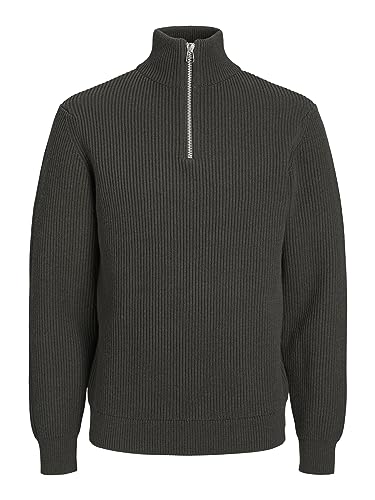 JACK & JONES Herren Rddwalt Knit Half Zip Sn Strickpullover, Peat, L EU von JACK & JONES