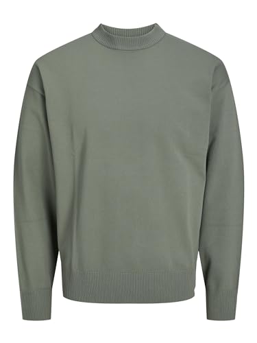 JACK & JONES Herren JCOCOLLECTIVE Knit Crew Neck Strickpullover, Agave Green, Medium von JACK & JONES