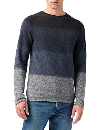 JACK & JONES Herren Strickpullover Rundhals Basic Langarm Sweater Baumwolle Shirt JJEHILL von JACK & JONES