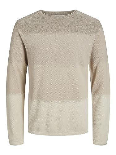 JACK & JONES Herren Strickpullover Rundhals Basic Langarm Sweater Baumwolle Shirt JJEHILL von JACK & JONES