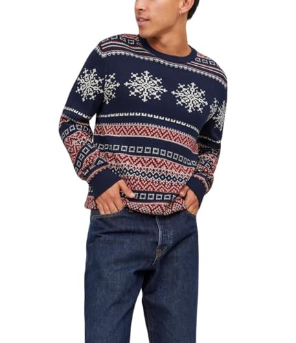 JACK & JONES Male Strickpullover mit Rundhals X-Mas Strickpullover mit Rundhals von JACK & JONES