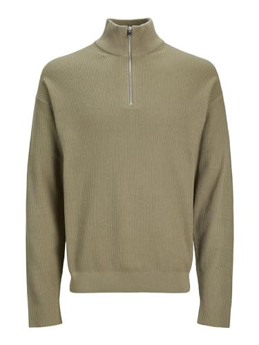 JACK & JONES Herren Strickpullover Jprccspring Perfect Knit Half Zip, Aloe,L von JACK & JONES