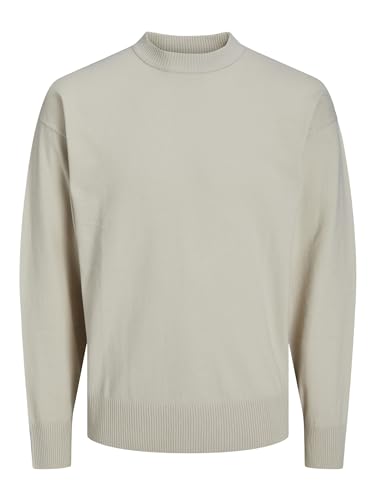 JACK & JONES Herren JCOCOLLECTIVE Knit Crew Neck Strickpullover, Moonbeam, Medium von JACK & JONES