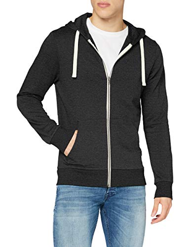 JACK & JONES Herren Jjeholmen Zip Hood Noos Sweatjacke, Dark Grey Melange, S EU von JACK & JONES
