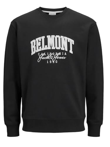 JACK & JONES Male Sweatshirt Einfarbig Sweatshirt, Farbe:Schwarz, Größe:S von JACK & JONES