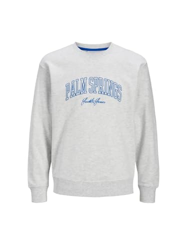 JACK & JONES Male Sweatshirt Einfarbig Sweatshirt, Farbe:Weiß, Größe:S von JACK & JONES