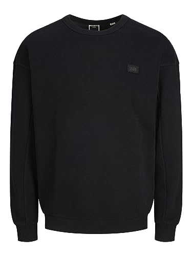 JACK & JONES Herren Jcoclassic Crew Neck Noos Sweatshirt, Black/Fit:relaxed,L von JACK & JONES