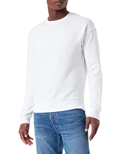 Herren Jack & Jones Basic Sweater | Langarm Shirt Rundhals Pullover | Warmer Jumper ohne Kapuze JJESTAR, Farben:Weiß, Größe Pullover:S von JACK & JONES