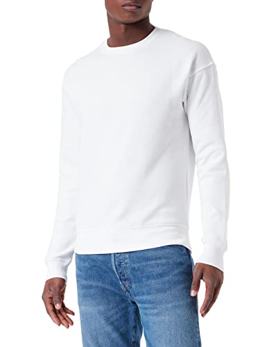 Herren Jack & Jones Basic Sweater | Langarm Shirt Rundhals Pullover | Warmer Jumper ohne Kapuze JJESTAR, Farben:Weiß, Größe Pullover:XL von JACK & JONES