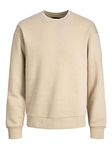 Herren Jack & Jones Basic Sweater | Langarm Shirt Rundhals Pullover | Warmer Jumper ohne Kapuze JJESTAR, Farben:Beige, Größe Pullover:XXL von JACK & JONES