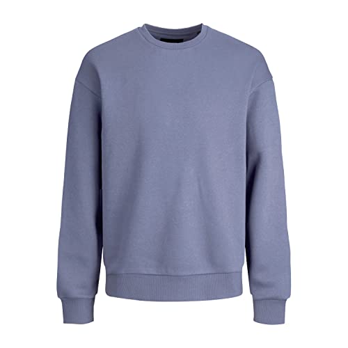 Herren Jack & Jones Basic Sweater | Langarm Shirt Rundhals Pullover | Warmer Jumper ohne Kapuze JJESTAR, Farben:Blau, Größe Pullover:M von JACK & JONES