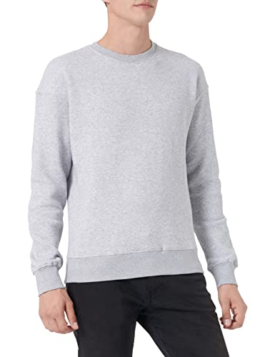 Herren Jack & Jones Basic Sweater | Langarm Shirt Rundhals Pullover | Warmer Jumper ohne Kapuze JJESTAR, Farben:Grau, Größe Pullover:L von JACK & JONES