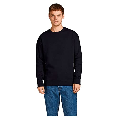 JACK & JONES Herren Basic Sweater | Langarm Shirt Rundhals Pullover | Warmer Jumper ohne Kapuze JJESTAR, Farben:Schwarz, Größe Pullover:S von JACK & JONES