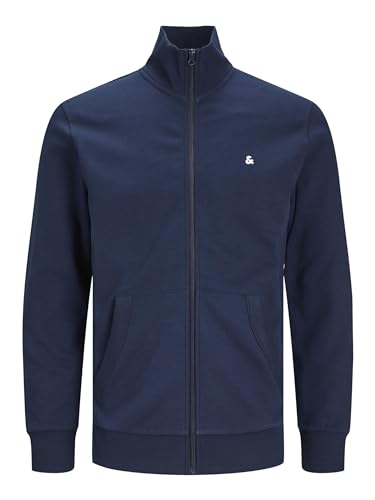 JACK & JONES Male Sweatshirt mit Reißverschluss Plus Einfarbig Sweatshirt mit Reißverschluss von JACK & JONES