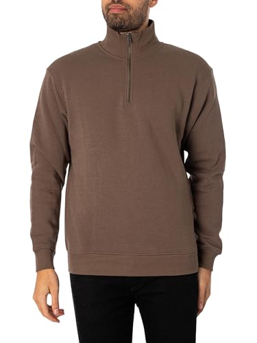 JACK & JONES Male Sweatshirt mit halbem Reißverschluss Einfarbig Sweatshirt mit halbem Reißverschluss von JACK & JONES