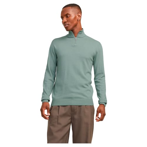 JACK & JONES Male Sweatshirt mit halbem Reißverschluss Einfarbig Sweatshirt mit halbem Reißverschluss von JACK & JONES
