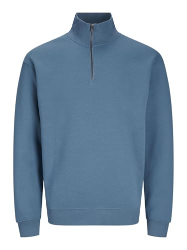 JACK & JONES Male Sweatshirt mit halbem Reißverschluss Einfarbig Sweatshirt mit halbem Reißverschluss von JACK & JONES