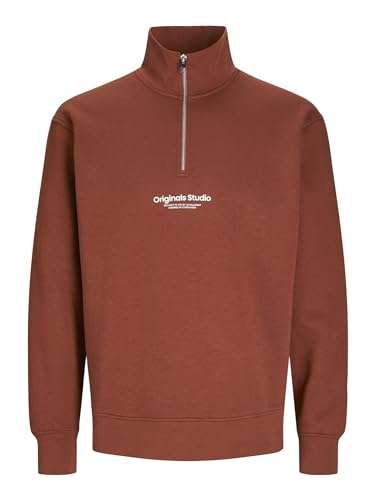 JACK & JONES Male Sweatshirt mit halbem Reißverschluss Text Sweatshirt mit halbem Reißverschluss von JACK & JONES