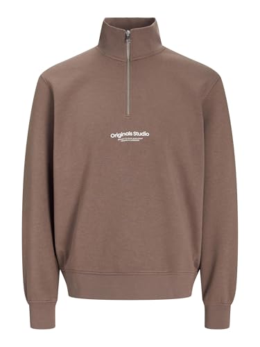 JACK & JONES Male Sweatshirt mit halbem Reißverschluss Text Sweatshirt mit halbem Reißverschluss von JACK & JONES