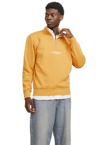 JACK & JONES Male Sweatshirt mit halbem Reißverschluss Text Sweatshirt mit halbem Reißverschluss von JACK & JONES