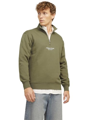 JACK & JONES Male Sweatshirt mit halbem Reißverschluss Text Sweatshirt mit halbem Reißverschluss JACK & JONES Male Sweatshirt mit halbem Reißverschluss Text Sweatshirt mit halbem Reißverschluss von JACK & JONES
