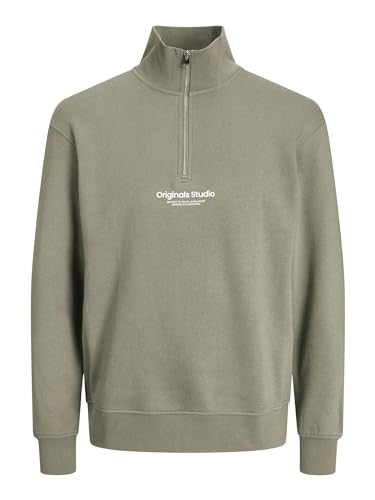 JACK & JONES Male Sweatshirt mit halbem Reißverschluss Text Sweatshirt mit halbem Reißverschluss von JACK & JONES
