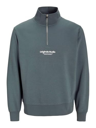 JACK & JONES Male Sweatshirt mit halbem Reißverschluss Text Sweatshirt mit halbem Reißverschluss JACK & JONES Male Sweatshirt mit halbem Reißverschluss Text Sweatshirt mit halbem Reißverschluss von JACK & JONES