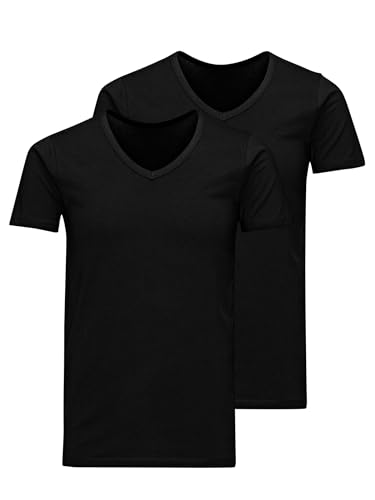 JACK & JONES Male T-Shirt 2er-Pack Einfarbig T-Shirt von JACK & JONES