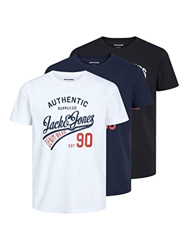 JACK & JONES Male T-Shirt 3er-Pack Logo T-Shirt von JACK & JONES