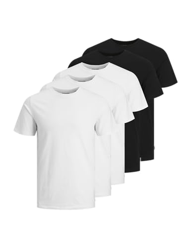 JACK & JONES Male T-Shirt 5er-Pack Einfarbig T-Shirt von JACK & JONES