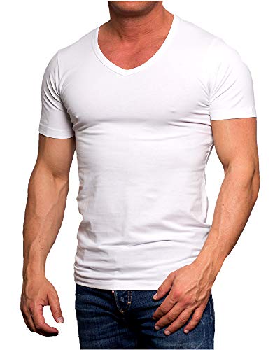 JACK & JONES Male T-Shirt Basic V-Neck Opt White, XXL von JACK & JONES