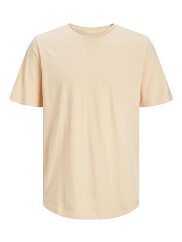 JACK&JONES Basic T-Shirt Rundhals Kurzarm Jersey Baumwolle Shirt Regular Fit JJEBASHER, Apricot Ice,XS von JACK & JONES