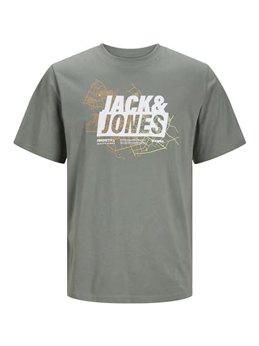 JACK & JONES Male T-Shirt Gedruckt Rundhals T-Shirt von JACK & JONES