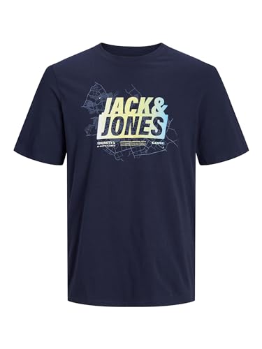 JACK & JONES Male T-Shirt Gedruckt Rundhals T-Shirt von JACK & JONES