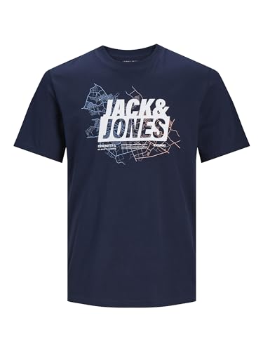 JACK & JONES Male T-Shirt Gedruckt Rundhals T-Shirt von JACK & JONES