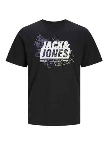 JACK & JONES Male T-Shirt Gedruckt Rundhals T-Shirt von JACK & JONES