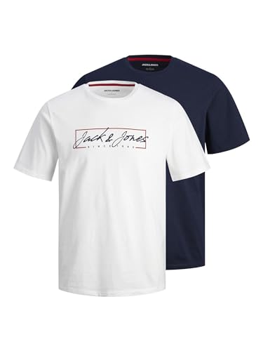 JACK & JONES Male T-Shirt Plus Size 2er-Pack Gedruckt T-Shirt von JACK & JONES