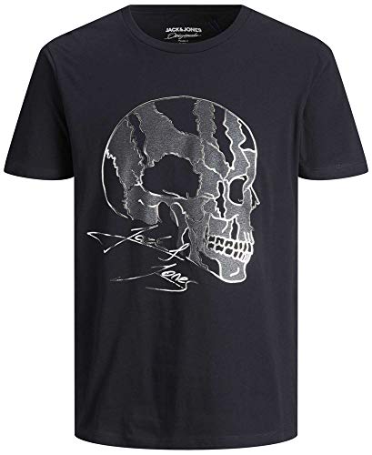 Jack & Jones Male T-Shirt Regular Fit Totenkopf-Print (S, Tap Shoe) von JACK & JONES