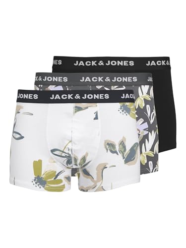 JACK & JONES Herren Jacabstract Trunks 3 Pack Sn, Iron Gate, m (3er Pack) von JACK & JONES