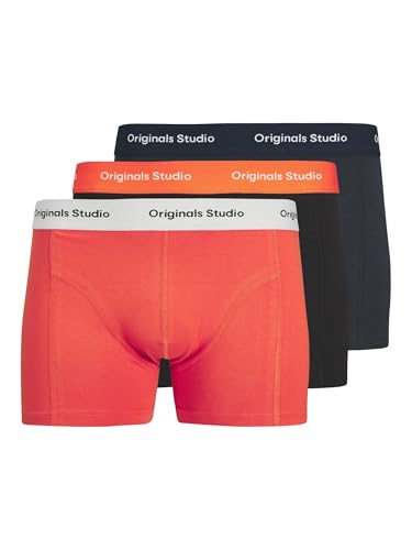 JACK & JONES Herren Jacvesterbro Solid Trunks 3 Pack Noos, Black, l (3er Pack) von JACK & JONES
