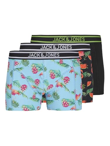 JACK & JONES Herren Jacwatermelon Trunks 3 Pack Sn, Black, m (3er Pack) von JACK & JONES