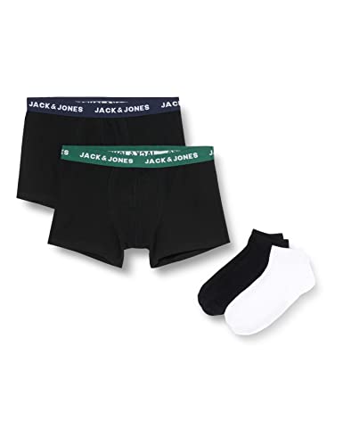 Jack & Jones Men's JACBASIC WEEKENDSET Boxershorts, Black/Pack:Black, L von JACK & JONES