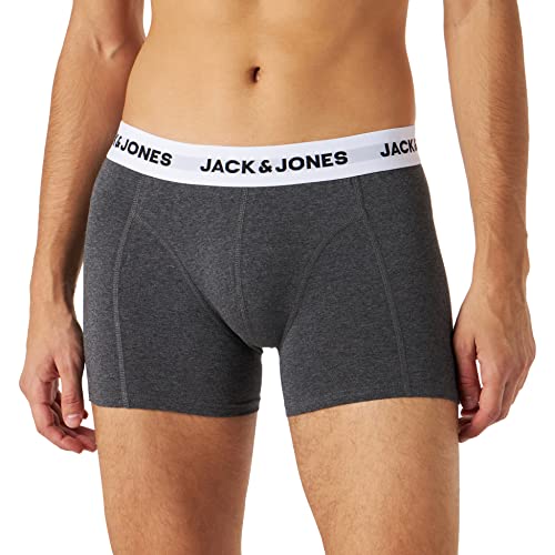 JACK & JONES Men's JACBASIC White WB Trunk SN Boxershorts, Dark Grey Melange, XXL von JACK & JONES