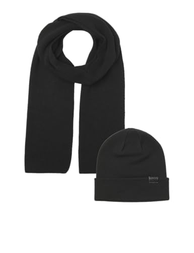 JACK&JONES Men's JACJOLLY Knit GIFTBOX Schal, Black, ONE Size von JACK & JONES