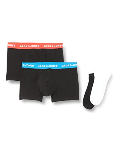 JACK&JONES Men's JACKYLE WEEKENDSET Boxershorts & Socken, Black/Pack:Black, S von JACK & JONES