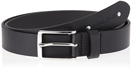 Jack & Jones Men's JACLYON Belt Ledergürtel, Black, 90 von JACK & JONES