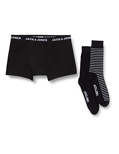 JACK&JONES Men's JACMARTY GIFTBOX Boxershorts & Socken, Black/Pack:Black-Black, S von JACK & JONES