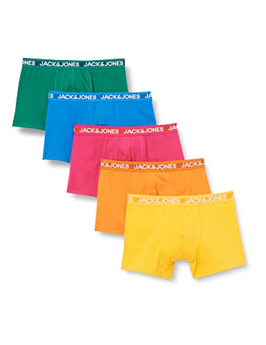 Jack & Jones Men's JACNEONCOLOR Trunks 5 Pack Boxershorts, Electric Blue Lemonade/Pack:Cabaret-Sun Orange-Vibrant Yellow-Deep Teal, XXL von JACK & JONES